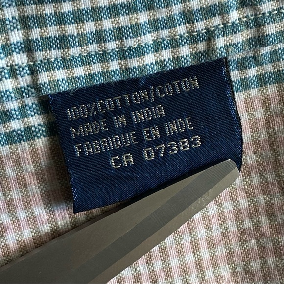 Vintage Chaps Ralph Lauren Plaid Short Sleeve Button Shirt Men’s Size Large - Picture 12 of 13